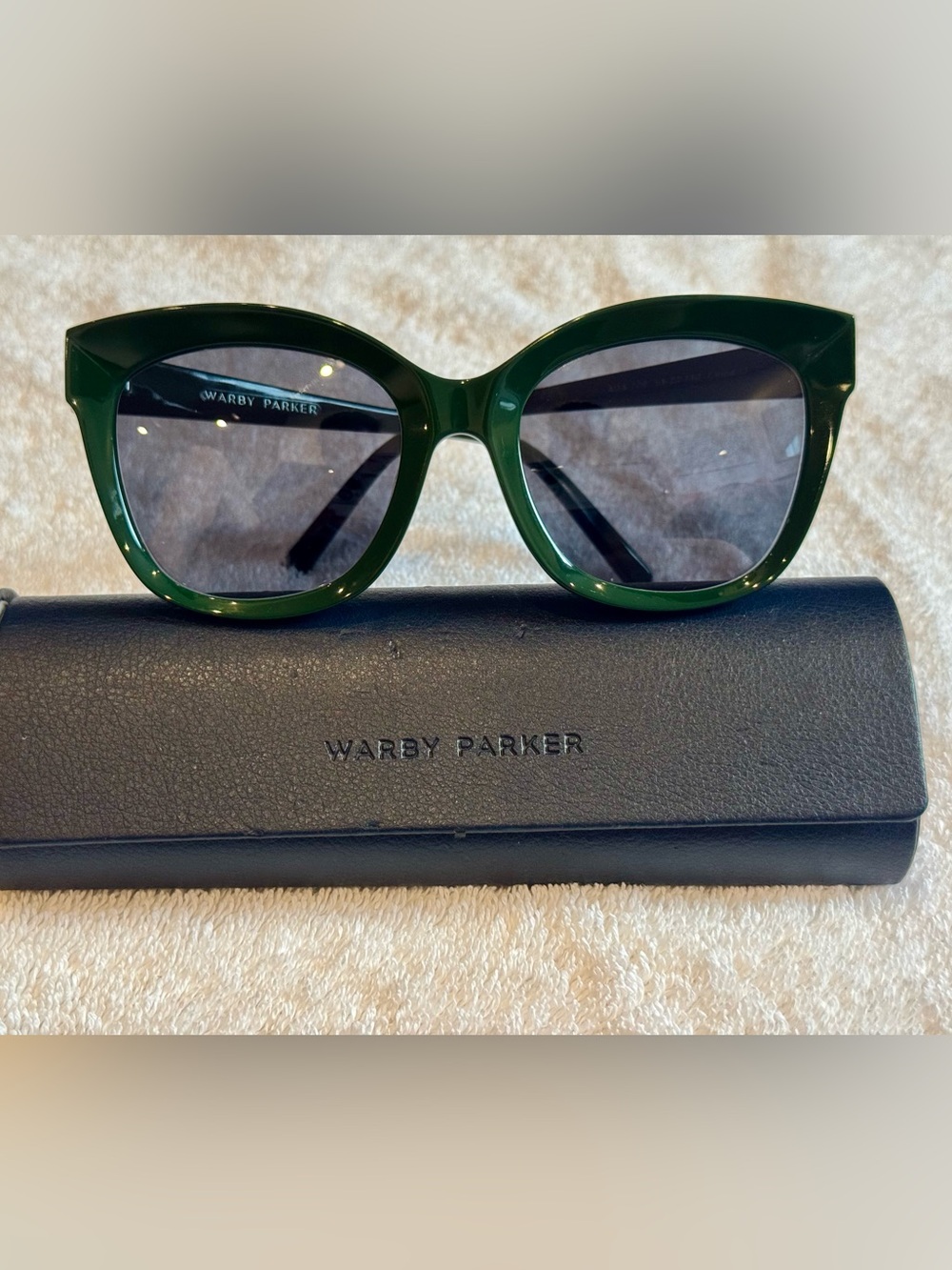Warby Parker Deep Green Cat-Eye Sunglasses - Picture 3 of 8